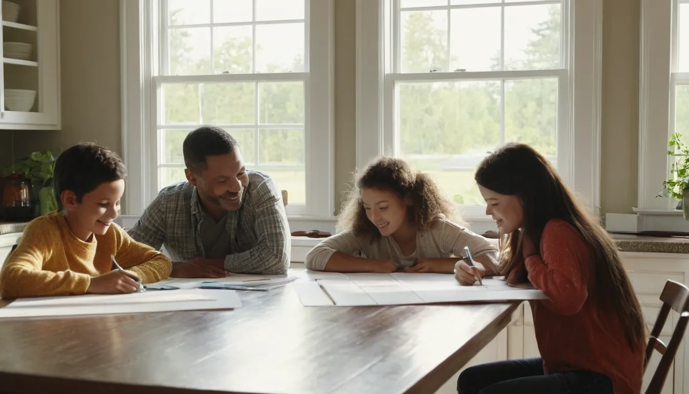 Family looking at window and siding samples at home in the Fort Lauderdale area